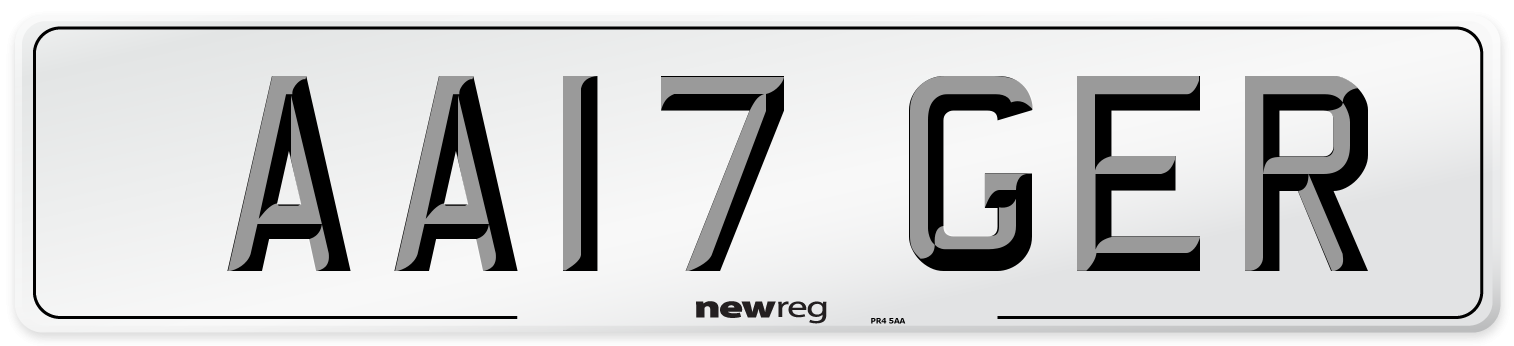 AA17 GER Number Plate from New Reg